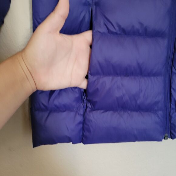 Eddie Bauer Womens Xsmall Xs Eb650 Goose Duck Down Hooded Puffer Jacket Coat Euc - Picture 8 of 9